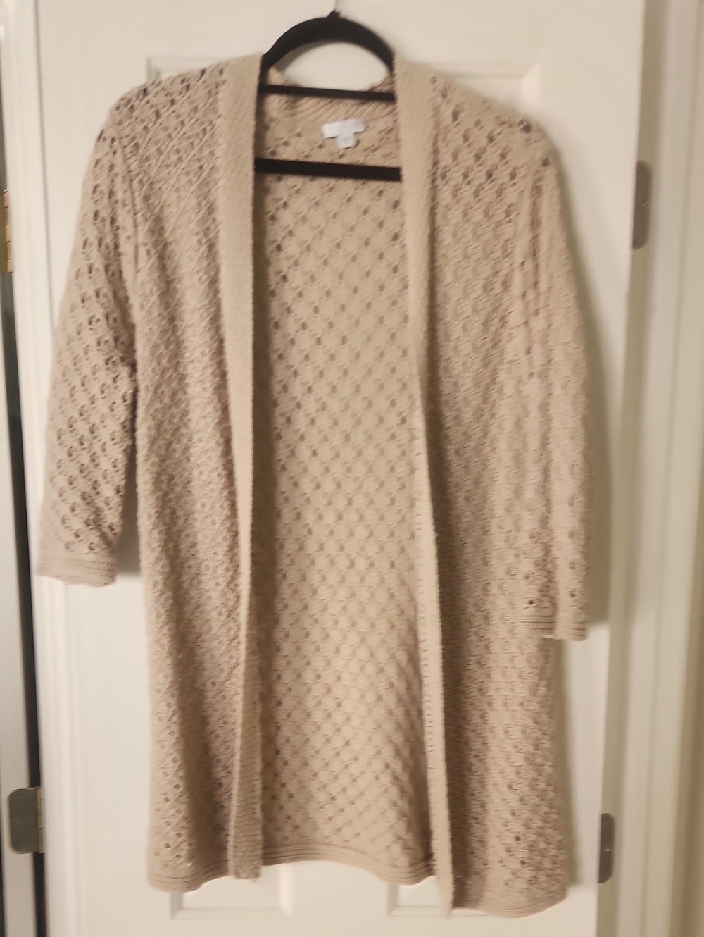 J. Jill Neutral Beige Knit Cardigan